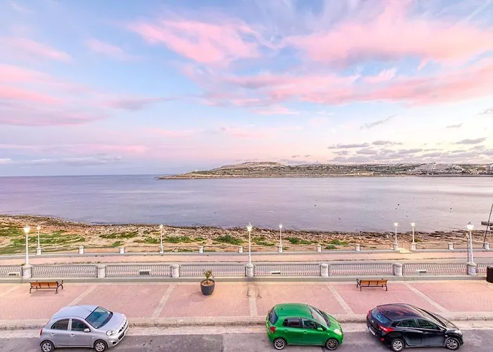 Qawra Seafront With Large Front Terrace